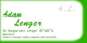 adam lenger business card